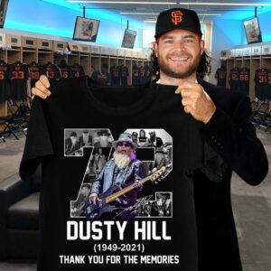 72 Years Of Dusty Hill 1949-2021 Signature Thank You For The Memories Shirt