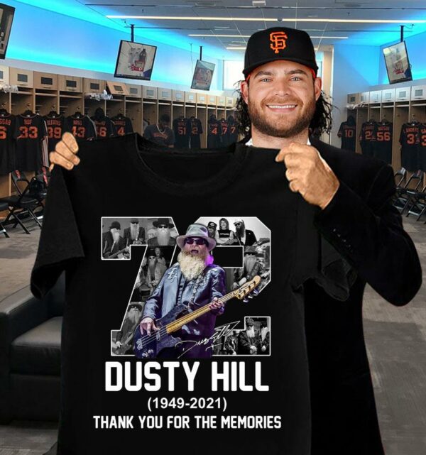 72 Years Of Dusty Hill 1949-2021 Signature Thank You For The Memories Shirt