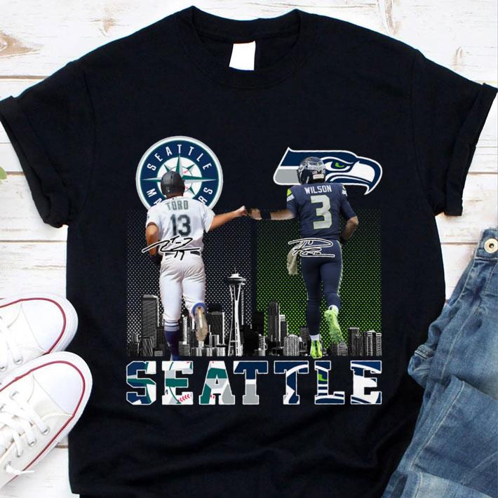 Premium Abraham Toro Seattle Marines Russell Wilson Seattle Seahawks Shirt Abraham Toro Seattle Marines Russell Wilson Seattle Seahawks Shirt 1 - Premium Abraham Toro Seattle Marines Russell Wilson Seattle Seahawks Shirt