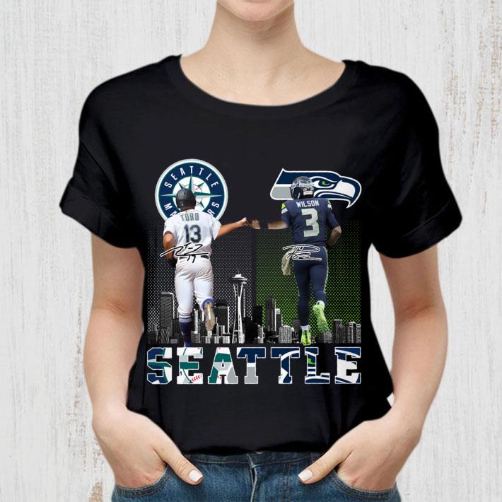 Premium Abraham Toro Seattle Marines Russell Wilson Seattle Seahawks Shirt Abraham Toro Seattle Marines Russell Wilson Seattle Seahawks Shirt 2 1 - Premium Abraham Toro Seattle Marines Russell Wilson Seattle Seahawks Shirt