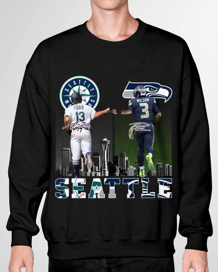 Premium Abraham Toro Seattle Marines Russell Wilson Seattle Seahawks Shirt Abraham Toro Seattle Marines Russell Wilson Seattle Seahawks Shirt 3 - Premium Abraham Toro Seattle Marines Russell Wilson Seattle Seahawks Shirt