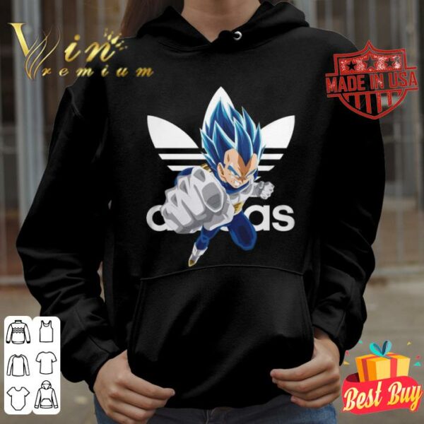Official Adidas Dragon Ball Vegeta Super Saiyan Blue Evolved Shirt