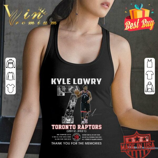 Best All-NBA Kyle Lowry Toronto Raptors 2012-2021 Signature Thank You For The Memories Shirt