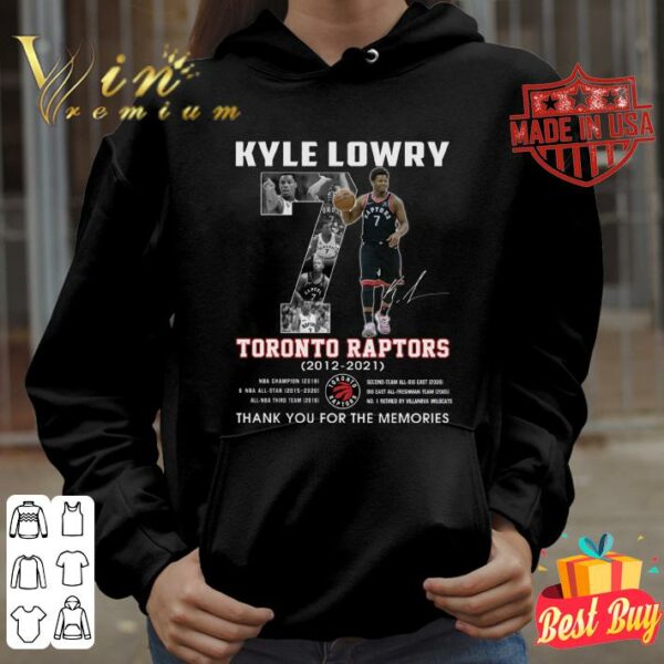 Best All-NBA Kyle Lowry Toronto Raptors 2012-2021 Signature Thank You For The Memories Shirt