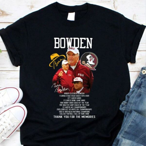 Best Bobby Bowden FSU Florida State Seminoles Signature Thank Memories Shirt