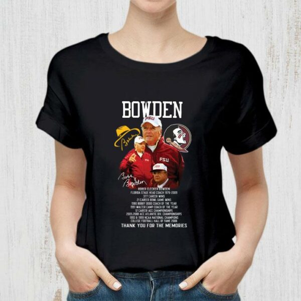 Best Bobby Bowden FSU Florida State Seminoles Signature Thank Memories Shirt