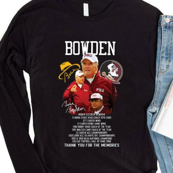 Best Bobby Bowden FSU Florida State Seminoles Signature Thank Memories Shirt
