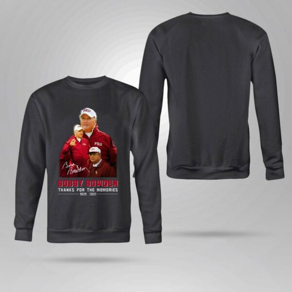 Hot Bobby Bowden Florida State Seminoles 1929-2021 Signature Thanks For The Memories Shirt