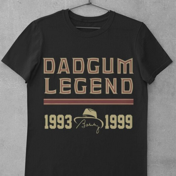 Best Dadgum Legend 1993-1999 RIP Bobby Bowden Florida State Seminoles Signature Shirt