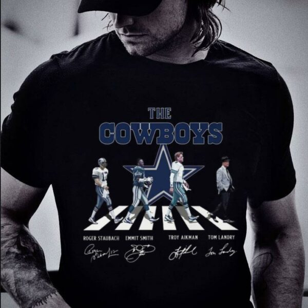 Hot Dallas Cowboys The Cowboys Abbey Road Signatures Tom Landry Shirt