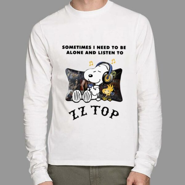 Best Dusty Hill Snoopy Sometimes i need to be alone and listen to ZZ Top band Shirt