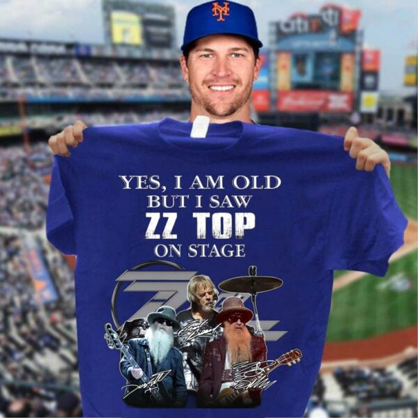 Official Dusty Hill Yes i am old but i saw ZZ Top band on stage signatures shirt