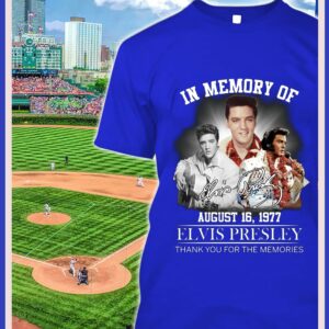 Original Elvis Presley In Memory Of August 16 1977 Signature Thank You For The Memories Shirt 1