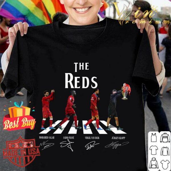 Awesome FC Liverpool Champions The Reds Walking Abbey Road Signatures Shirt