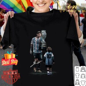 Official Father's day Lionel Messi And Son Signature Shirt