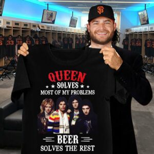 Premium Freddie Mercury Queen solves most of my problems beer solves the rest shirt 1