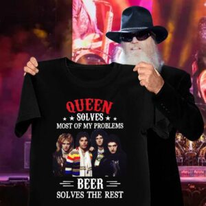 Premium Freddie Mercury Queen solves most of my problems beer solves the rest shirt 2
