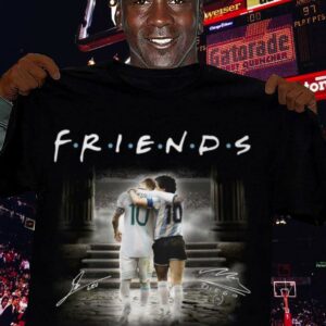 Awesome Friends Lionel Messi Diego Maradona Argentina Signatures Shirt 2