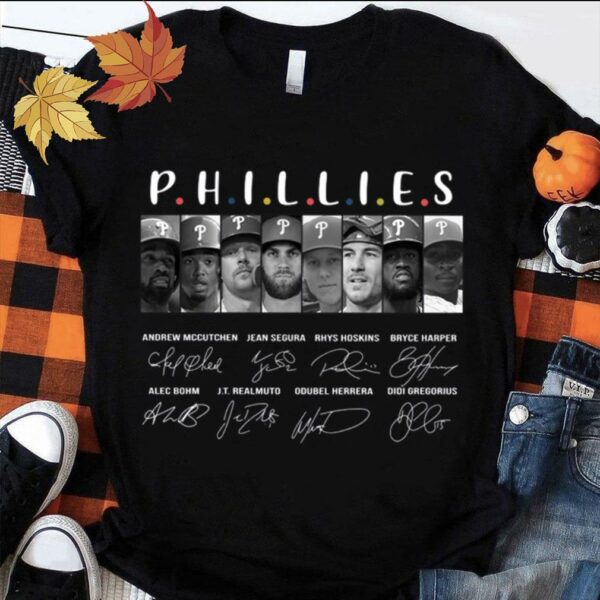 Funny Friends Philadelphia Phillies Team Players Signatures Shirt