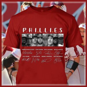 Funny Friends Philadelphia Phillies Team Players Signatures Shirt 3