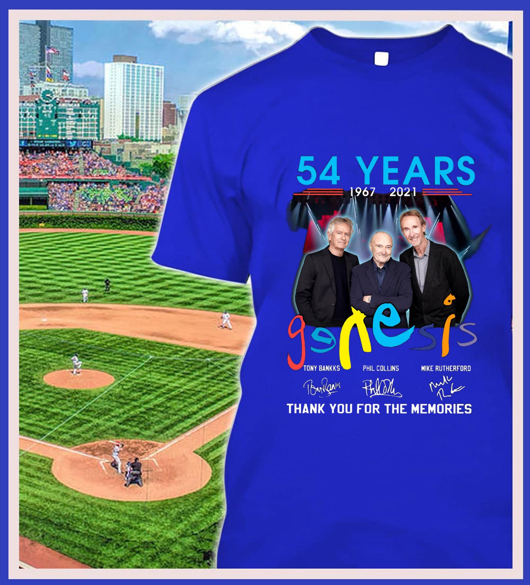 Hot Genesis band rock members 54 years 1967-2021 signatures thank memories shirt Genesis band rock members 54 years 1967 2021 signatures thank memories shirt 2 - Hot Genesis band rock members 54 years 1967-2021 signatures thank memories shirt