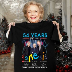 Hot Genesis band rock members 54 years 1967-2021 signatures thank memories shirt 2