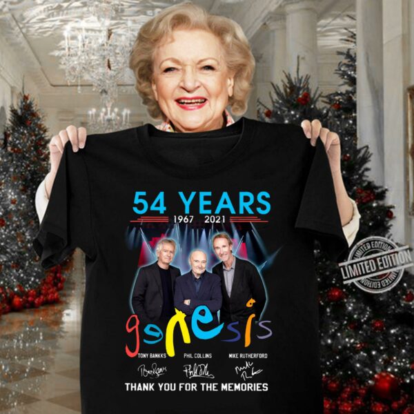 Hot Genesis band rock members 54 years 1967-2021 signatures thank memories shirt