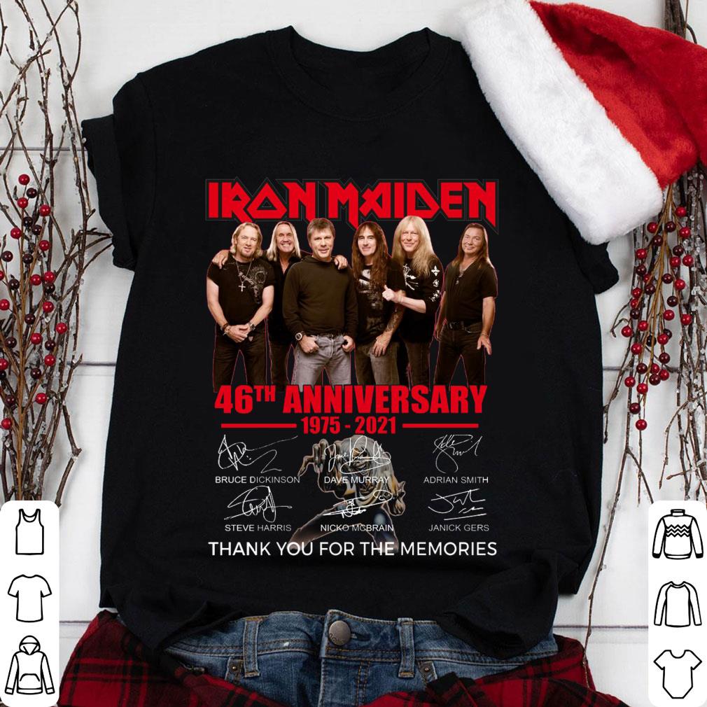 Original Iron Maiden Band 46th Anniversary 1975 2021 Signatures Thank You For The Memories Shirt Iron Maiden Band 46th Anniversary 1975 2021 Signatures Thank You For The Memories Shirt 1 1 - Original Iron Maiden Band 46th Anniversary 1975 2021 Signatures Thank You For The Memories Shirt