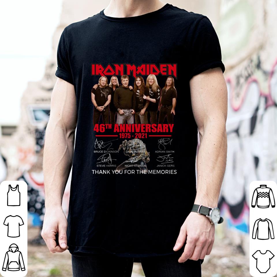 Original Iron Maiden Band 46th Anniversary 1975 2021 Signatures Thank You For The Memories Shirt Iron Maiden Band 46th Anniversary 1975 2021 Signatures Thank You For The Memories Shirt 2 - Original Iron Maiden Band 46th Anniversary 1975 2021 Signatures Thank You For The Memories Shirt