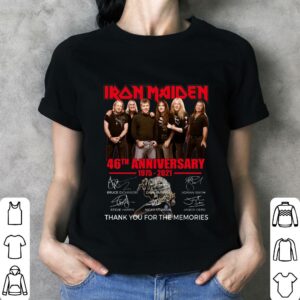Original Iron Maiden Band 46th Anniversary 1975 2021 Signatures Thank You For The Memories Shirt 2 Original Iron Maiden Band 46th Anniversary 1975 2021 Signatures Thank You For The Memories Shirt 2
