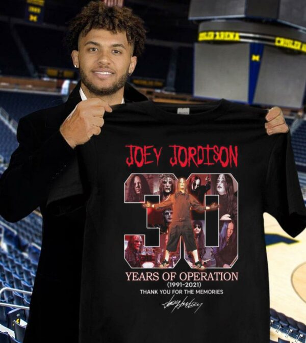 Best Joey Jordison Slipknot band 30 years of Operation 1991-2021 thank you for the memories signature shirt