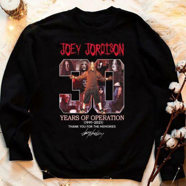 Best Joey Jordison Slipknot band 30 years of Operation 1991-2021 thank you for the memories signature shirt