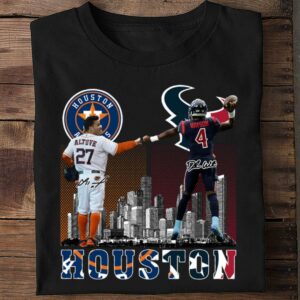 José Altuve Deshaun Watson Signatures Houston Astros Houston Texans Shirt 1