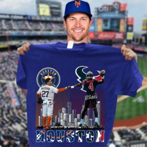 José Altuve Deshaun Watson Signatures Houston Astros Houston Texans Shirt 2