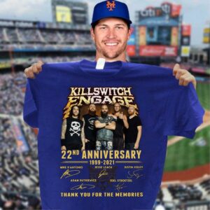 Hot Killswitch Engage 22nd anniversary 1999-2021 signatures shirt 2