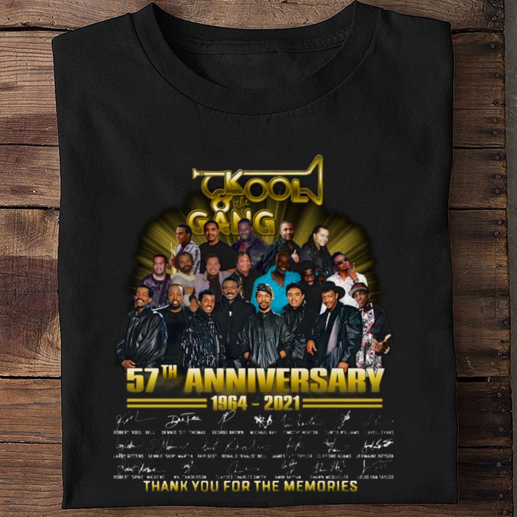 Awesome Kool and the Gang 57th anniversary 1964-2021 signatures thank you for the memories shirt Kool and the Gang 57th anniversary 1964 2021 signatures thank you for the memories shirt 2 - Awesome Kool and the Gang 57th anniversary 1964-2021 signatures thank you for the memories shirt