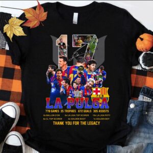 Official Lionel Messi 17 Goal La Pulga Argentina Thank You For The Legacy Shirt