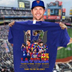 Official Lionel Messi 17 Goal La Pulga Argentina Thank You For The Legacy Shirt 2