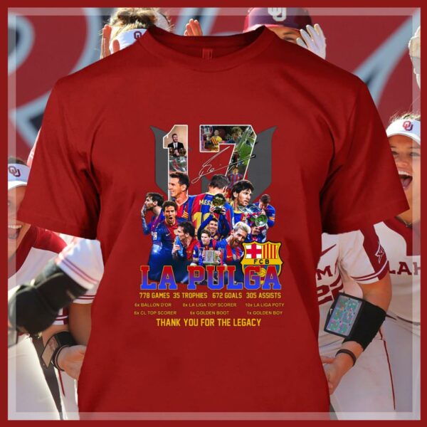 Official Lionel Messi 17 Goal La Pulga Argentina Thank You For The Legacy Shirt