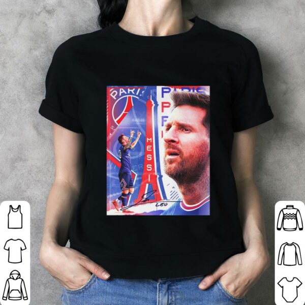 Original Lionel Messi Signature Paris Saint-Germain F.C. Poster Shirt