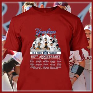 Premium New York Yankees Legends 120th anniversary 1901-2021 signatures thank memories shirt 3