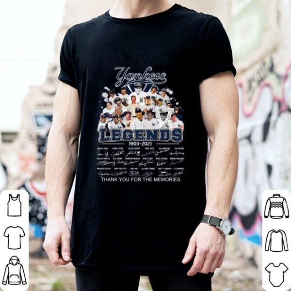 Best New York Yankees Legends 1903-2021 signatures thank memories shirt