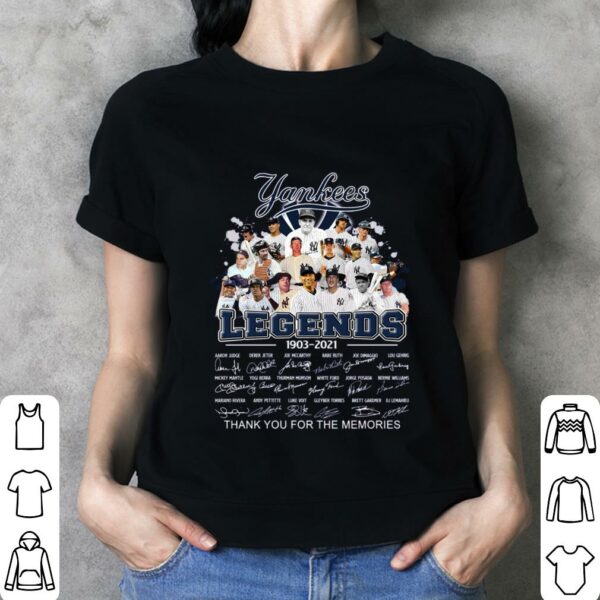 Best New York Yankees Legends 1903-2021 signatures thank memories shirt