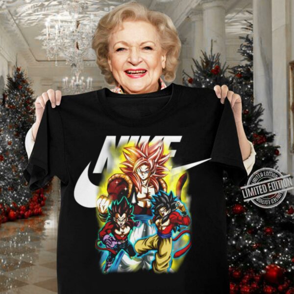 Original Nike Dragon Ball GT Son Goku Vegeta Gogeta SSJ4 Shirt