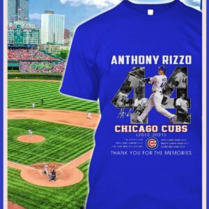 Best No. 42 Anthony Rizzo Signature Chicago Cubs 2012-2021 All Star World Series Champion Thank You Shirt