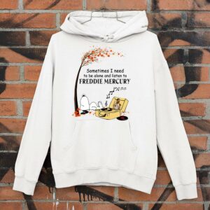 Best Peanuts Snoopy Sometime I Need To Be Alone And Listen To Freddie Mercury Shirt 3