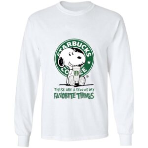 Best Peanuts Snoopy mashup Starbucks these are a few of my favorite things shirt