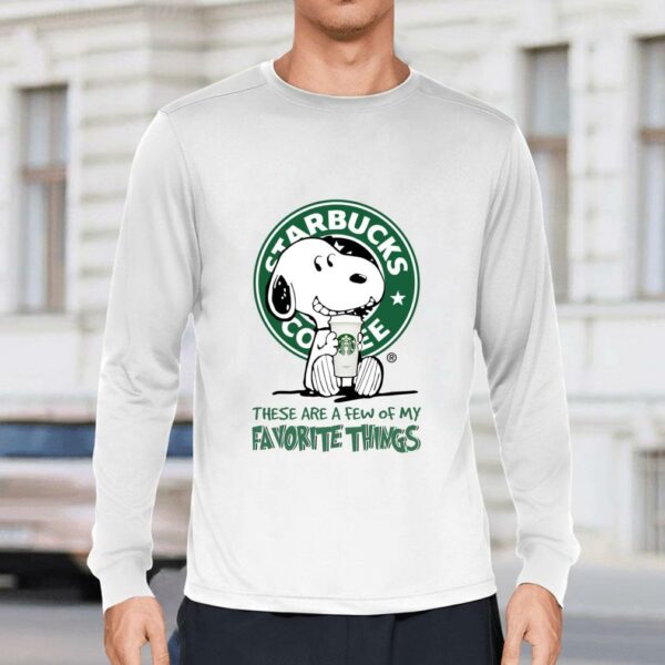 Best Peanuts Snoopy mashup Starbucks these are a few of my favorite things shirt
