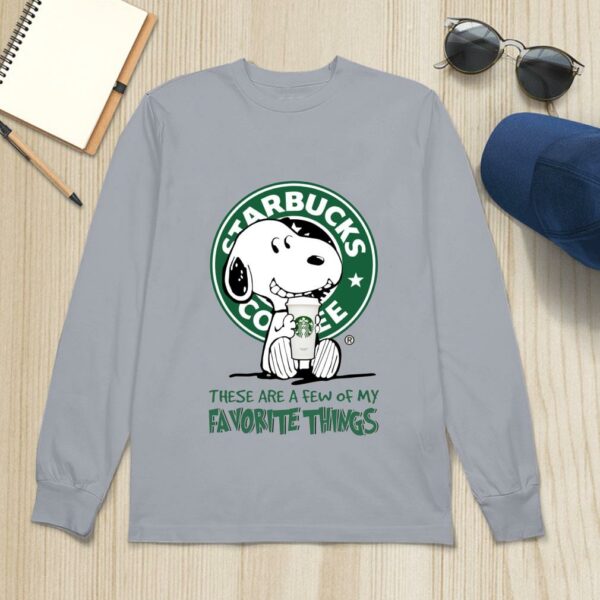 Best Peanuts Snoopy mashup Starbucks these are a few of my favorite things shirt