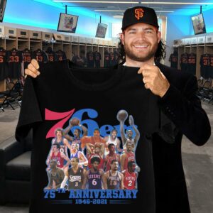 Original Philadelphia 76ers 75th anniversary 1946-2021 Legends Shirt 1